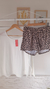 Pijama Print Short White Manga Larga