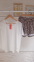 Pijama Print Short White Manga Corta - comprar online