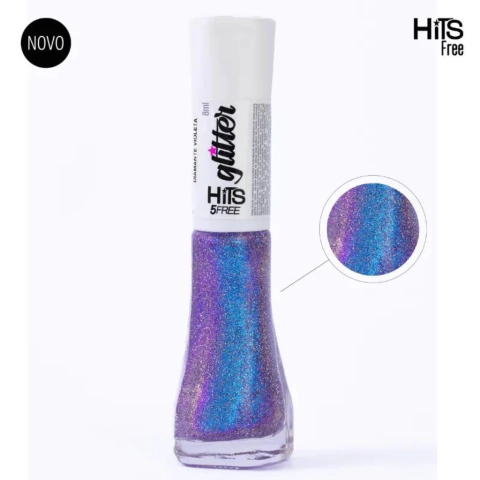 ESMALTE GLITTER DIAMANTE VIOLETA HITS - comprar online
