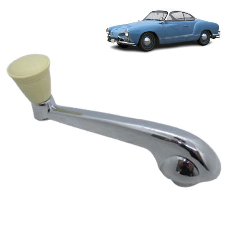 Manivela Maçaneta Levantar vidro Karmann-Ghia Cromada Bege