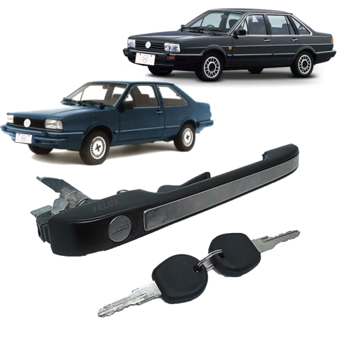 Maçaneta Externa Santana Quadrado 84-90 Esquerda Friso Inox