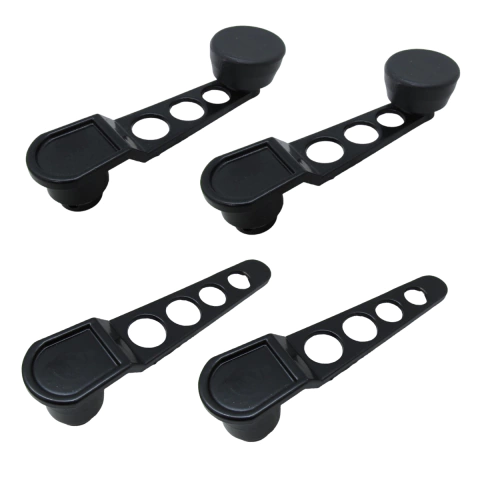 Par Manivela Vidro Maçaneta Interna Fusca 59-70 preta Sport