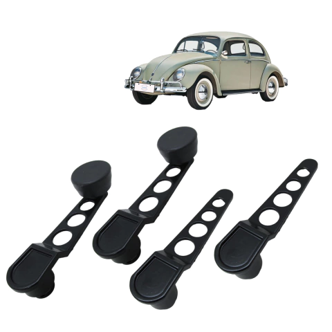 Par Maçaneta Interna Manivela Vidro Fusca 59-70 preta sport