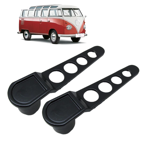 Par Maçanetas Interna da Porta Kombi 57-75 Preta Esportiva