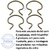 Kit 4 Manivelas vidro Opala 1980-1987 Cromada Marrom (metal) - Felux Autopeças