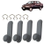 Kit 4 Manivelas do Vidro Fiat Siena 1997-2000 Cinza