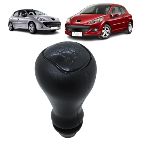 Bola Manopla Alavanca Câmbio Peugeot 207 2008-2014 Preta