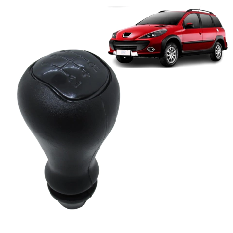 Bola Manopla Alavanca de Câmbio Peugeot 207 SW 08-12 Preta