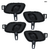 Imagem do Kit 4 Maçanetas Internas Renault Kwid E-Tech Preta Completa