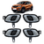 Kit 4 Maçanetas Interna Portas Renault Kwid Cromada Completa