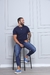 Básica Lisa Azul Marinho-Masculina