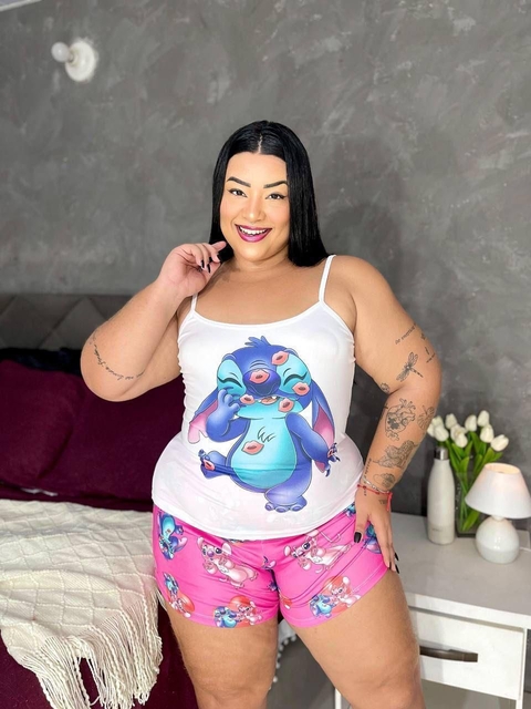 Pijama plus size Alça Stitch - comprar online