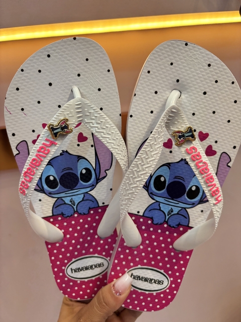 Chinelo Stitch bolinhas pink - comprar online