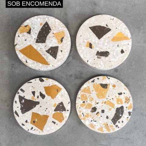 Conjunto 6 Porta Copos - Amarelo