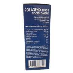 Colágeno Tipo II Biodisponible + Óxido de Magnesio + Dióxido de Silicio + Vitamina D3 + Calcio - Biofit - comprar online