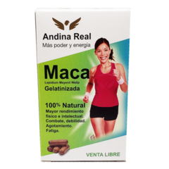 Maca Blanca x60 Cápsulas Sin T.A.C.C. Gelatinizada - Andina Real