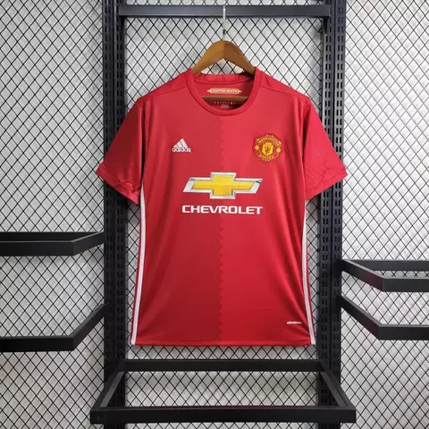 Camisa Retrô Manchester United 16/17 s/n° Torcedor Adidas Masculina - Vermelho