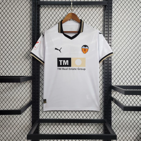 Camisa Valencia Home 23/24 s/n° Torcedor Masculina Puma - Branco