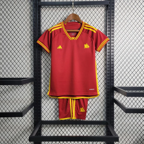 Kit Infantil Roma Home 23/24 Adidas - Vermelho