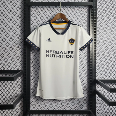 Camisa LA Galaxy Home 22/23 s/n° Torcedor Adidas Feminina - Branco