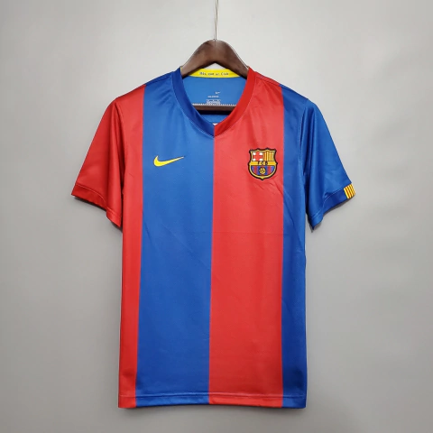 Camisa Retrô Barcelona 06/07 Home Nike - Azul+Vermelho