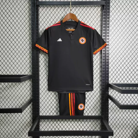 Kit Infantil Roma Third 23/24 Adidas - Preto