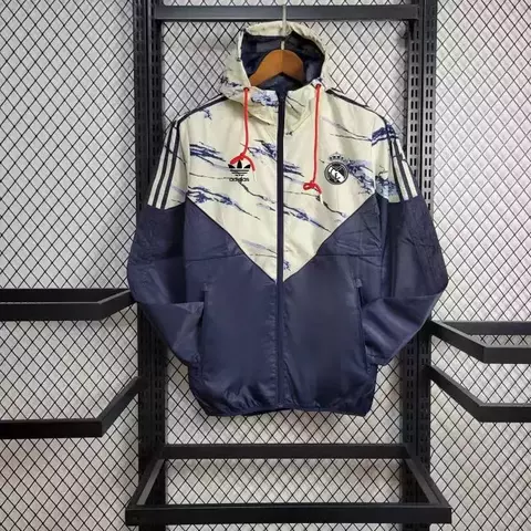 Corta-Vento Real Madrid 24/25 Adidas - Azul Escuro