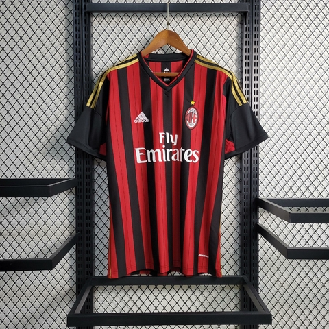 Camisa Retrô AC Milan 13/14 Home Adidas - Vermelho+Preto