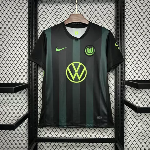 Camisa Wolfsburg Away 24/25 Torcedor Nike Masculino - Preto+Verde