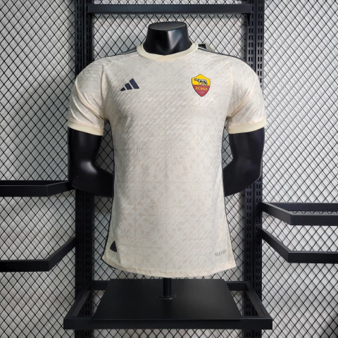 Camisa Roma Away 23/24 s/n° Versão Jogador Adidas Masculina - Off White