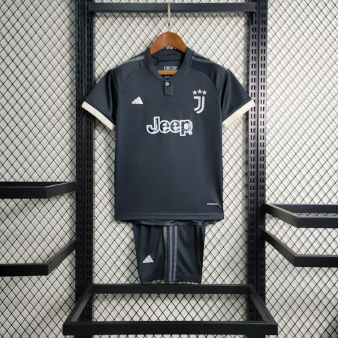 Kit Infantil Juventus 23/24 Adidas - Preto