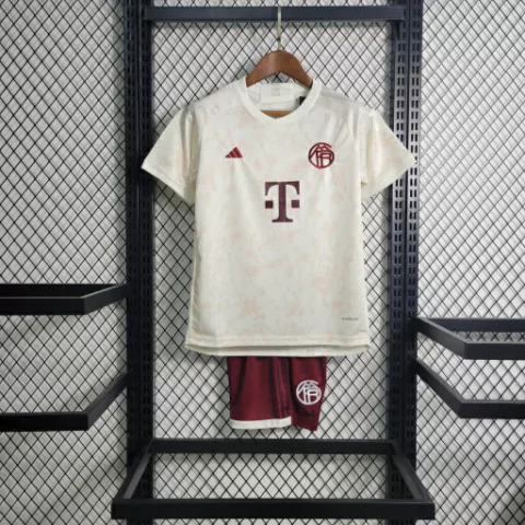 Kit Infantil Bayern München Third 23/24 Adidas - Branco