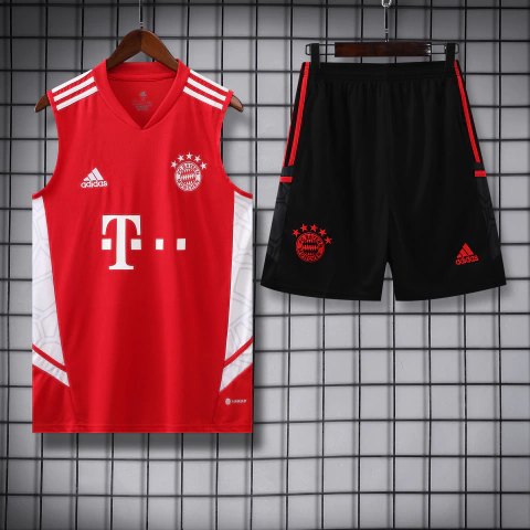 Conjunto Regata FC Bayern 23/24 Adidas - Vermelho