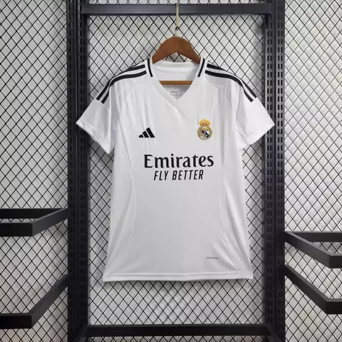 Camisa Real Madrid Home 24/25 s/n° Torcedor Feminina Adidas - Branco