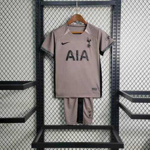 Kit Infantil Tottenham Third 23/24 Nike - Cinza
