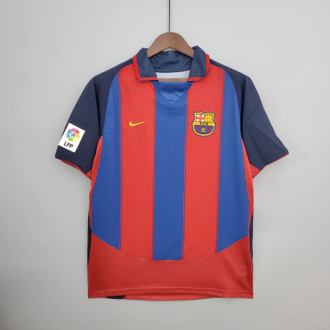 Camisa Retrô Barcelona 03/04 Home Nike - Azul+Grená