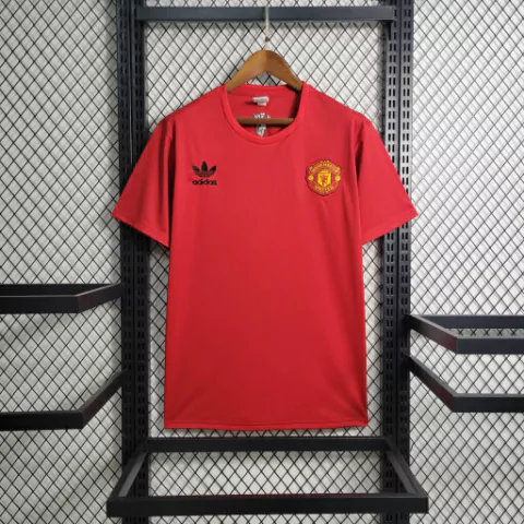 Camisa Manchester United Training 23/24 s/n° Torcedor Masculina Adidas - Vermelho
