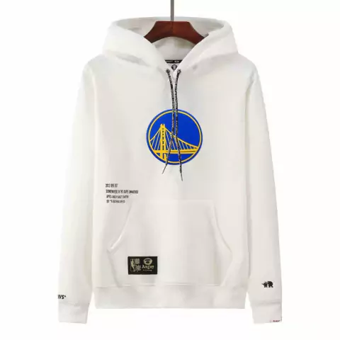 Moletom Golden State Warriors | NBA | Canguru - Branco