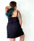 Vestido Curto Fenda Preto Lila - loja online
