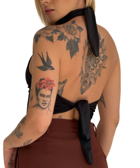 Blusa Frente Única Preta Angel - comprar online