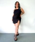 Vestido Curto Fenda Preto Lila - comprar online
