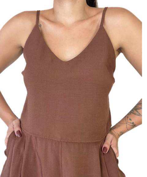 Cropped Elena Marrom - comprar online