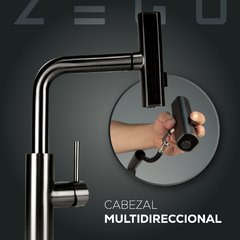 Imagen de Canilla Grifería Monocomando Acero Inoxidable Zego Flow2.0