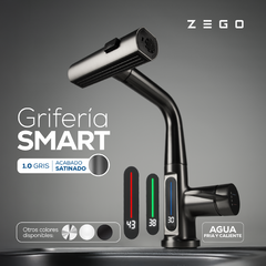 Imagen de Canilla Grifería Inteligente Monoco Acero Inoxidable Zego Smart 1.0