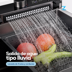 Imagen de Bacha De Cocina Pure Flow Pro Pvd Con Set Grifería Inteligente Acero