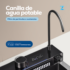 Bacha De Cocina Pure Flow Pro Pvd Con Set Grifería Inteligente Acero - comprar online