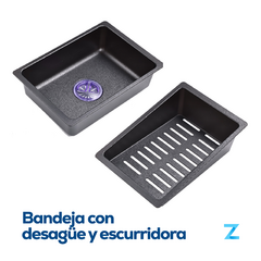 Bacha De Cocina Pure Flow Pro Pvd Con Set Grifería Inteligente Acero - Zego