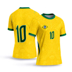 Camisa Torcida Brasil Amarela Sem Gênero REF 013 - comprar online