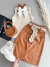 Saia couro fake marrom - comprar online