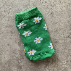 Soquetes para niño - Margaritas verde